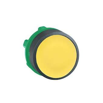 Harmony XB5 - tête bouton poussoir - D22 - affleurant - jaune|Schneider Electric-SCHZB5AA5
