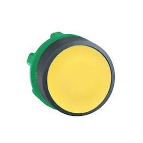 Harmony XB5 - tête bouton poussoir - D22 - affleurant - jaune|Schneider Electric-SCHZB5AA5