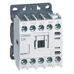 Mini-contacteur de puissance CTX³ 3P 12A+contact auxiliaire-1NO - 24V~|Legrand-LEG417040