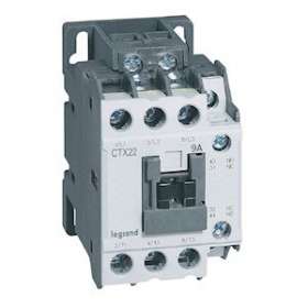 Contacteur de puissance CTX³ 22 - 3P - 9A - bornes à vis - 1NO+1NF - 24V~|Legrand-LEG416080