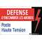 plaque alu 'poste haute tension'