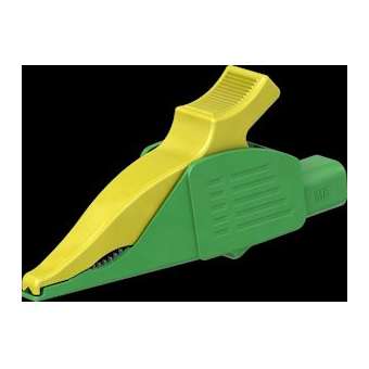 Pinces dauphin 4 mm vert/jaune|Staubli-TTT66957520