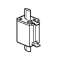 Cartouche industrielle à couteau typeaM taille 0 - avec voyant - 80A|Legrand-LEG016540