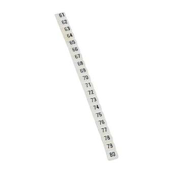 Repère CAB 3 pour filerie 0,5 à 1,5mm² - noir/fond blanc - nombres 61 à 80|Legrand-LEG038153