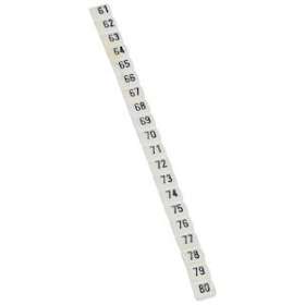 Repère CAB 3 pour filerie 0,5 à 1,5mm² - noir/fond blanc - nombres 61 à 80|Legrand-LEG038153
