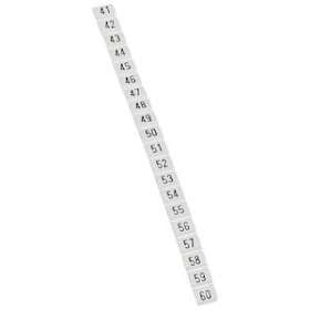 Repère CAB 3 pour filerie 0,5 à 1,5mm² - noir/fond blanc - nombres 41 à 60|Legrand-LEG038152