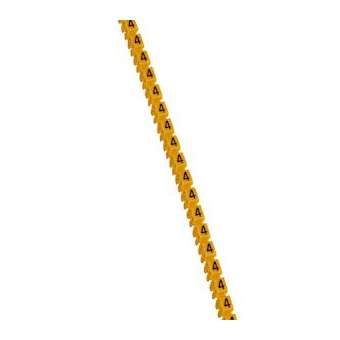 Repère Cab3 chiffre 4 - section 0,5mm² à 1,5mm²|Legrand-LEG200790