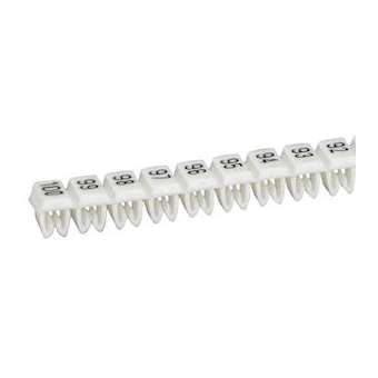 Repère CAB 3 pour filerie 1,5 à 2,5mm² - noir/fond blanc - nombres 61 à 80|Legrand-LEG038163
