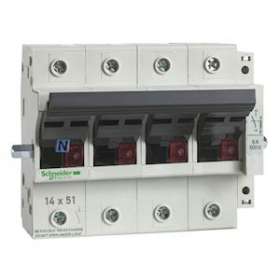 TeSys GK1 - corps de sectionneur fusible - 4P - 50A - pour fusible NFC 14x51mm|Schneider Electric-SCHGK1EM