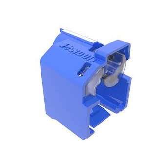Recessed Lock-In device, 10 in blue with|Panduit Composants Industriels-PNUPSL-DCPLRE-BU