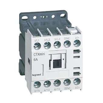 Mini-contacteur de puissance CTX³ 3P 6A+contact auxiliaire-1NF - 24V|Legrand-LEG417011