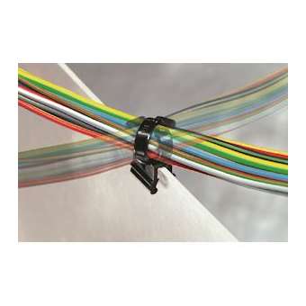 Lanière rotative 202x4.6mm pour bord de tôle en PA66HS noir - CBTO50R|HellermannTyton-HNE15601601