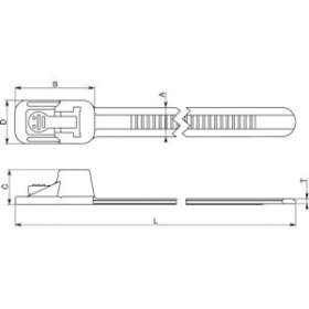Collier de serrage réouvrable 301x7.4 mm en PA66W noir - ORF300|HellermannTyton-HNE11500123