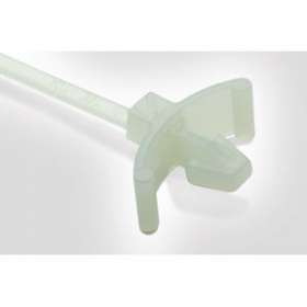 Lanière à pied ancre 100x2.5mm pour trou D 4.6 à 4.8 mm en PA66 Naturel - T18RS|HellermannTyton-HNE12600416