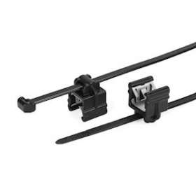 Lanière de fixation pour bord de tôle 200 x 4.6mm en PA66HIRHS noir -T50ROSEC6-8|HellermannTyton-HNE15602700