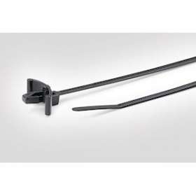 Lanière à pied ancre 100x2.5mm pour trou D 4.6 à 4.8 mm en PA66 Noir - T18RSF|HellermannTyton-HNE12600417