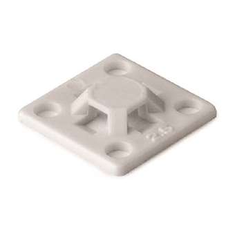 Embase adhésive carrée 13x13mm en PA66 blanc - MB2A|HellermannTyton-HNE15101801