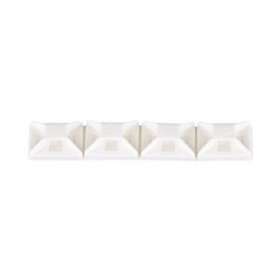 Embase adhésive,4 voies,12,7x12,7mm,P.A 6.6,Naturel,Cdt.100|Panduit Composants Industriels-PNUABM1M-A-C
