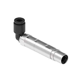 Contact pneumatique métallique coudée femelle diam. extérieur 3mm - avec valve|Ilme-IL1CX3.0MPAV