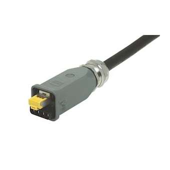 Han3A RJ45 Hybrid 10G Cat6 plug 8+4p IDC|Harting-HRG09451151760