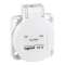 Prise à encombrement réduit P17 à brochage domestique IP54 16A - 250V~ - blanc