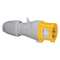 Fiche droite 3P+T IP44 100V à 130V 16A