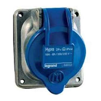 Prise fixe Hypra IP44 16A - 200V~ à 250V~ - 3P+N+T - métal|Legrand-LEG052034