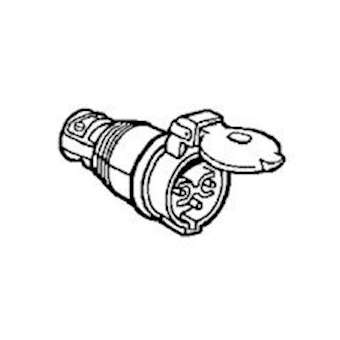 Prise mobile caoutchouc avec collier d'amarrage Martin Lunel 2P IP44 16A 24V~|Legrand-LEG054728