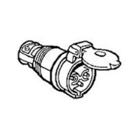 Prise mobile caoutchouc avec collier d'amarrage Martin Lunel 2P IP44 16A 24V~|Legrand-LEG054728