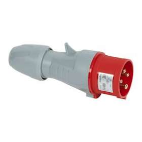 Fiche de puissance mâle avec terre 16A - 400V - droite - IP44 - 4 broches|Legrand-LEG090104