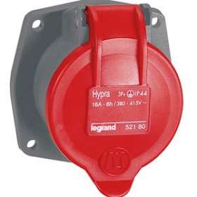Prise Hypra 16A pour remplacement Martin Lunel 10A -3P+T -380/415V~ -plastique|Legrand-LEG052180