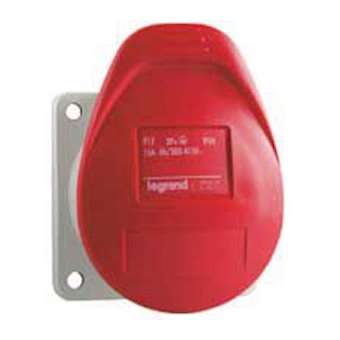 Prise à encombrement réduit fixe P17 IP44 16A - 380V~ à 415V~ - 3P+T|Legrand-LEG057358
