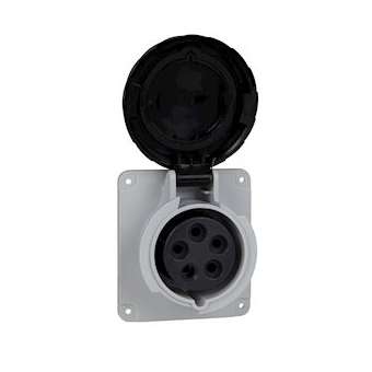 PratiKa - socle de prise industrielle droite 32 A - 3P+T - 480-500 V CA - IP67|Schneider Electric-SCHPKY32G744