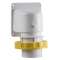 PratiKa - socle de connecteur industriel - 16 A - 3P+N+T - 100-130 V CA - IP67