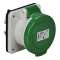 PratiKa - socle de prise industrielle droite - 32 A - 2P - 20-25 V CA - IP44