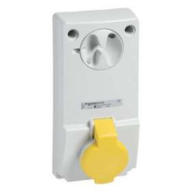 PratiKa - prise verrouillable - 32 A 3P+T - 100-130 V CA IP44 - sur panneau|Schneider Electric-SCH82040