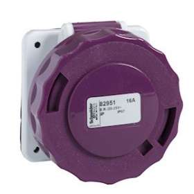 PratiKa - socle de prise industrielle droite - 16 A - 3P - 20-25 V CA - IP67|Schneider Electric-SCH82952