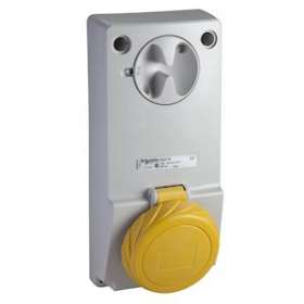 PratiKa - prise verrouillable 16 A - 2P+T - 100-130 V CA - IP65 - sur panneau|Schneider Electric-SCH82078