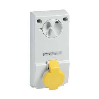 PratiKa - prise verrouillable - 16 A 3P+T - 100-130 V CA IP44 - sur panneau|Schneider Electric-SCH82029