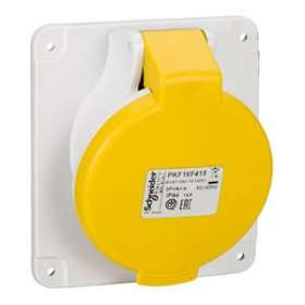 PratiKa - socle de prise inclinée -16A -3P+N+T - 100-130 V CA- IP44 - à vis|Schneider Electric-SCHPKF16F415