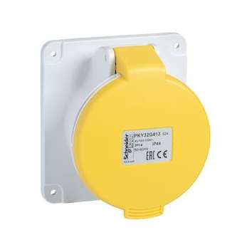 PratiKa - socle de prise industrielle droite 16 A - 3P+N+T - 100-130 V CA - IP44|Schneider Electric-SCHPKY16G415