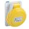 PratiKa - socle de prise industrielle coudée 32 A - 3P+N+T - 100-130 V CA - IP67