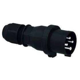 Fiche noire PE 400V 3P+T 6H 16A IP44|Bals-BA1210916