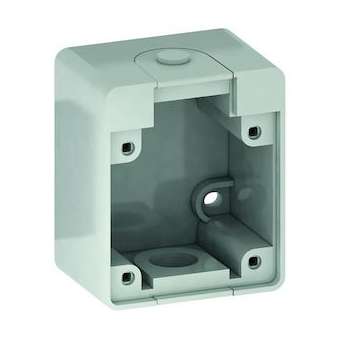 Boitier gris prise PC E:38X38|Bals-BA1723