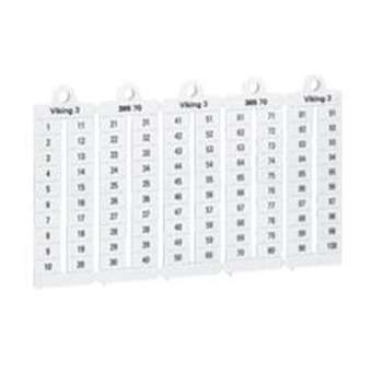 Plaque repères lecture verticale -bloc de jonct Viking3 pas 6mm + chiffres 1-50|Legrand-LEG039569