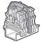 Cloison séparat et isol - bloc jonc Viking3 vis - 2entr/2sort/sectionnable/pas6|Legrand-LEG037562