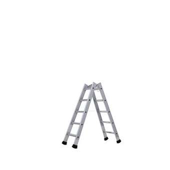ECHELLE A MARCHES DOUBLE EVASEE 5 MARCHES ALU|Tubesca-TU102255005
