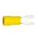 Cosse préisolée fourche jaune (4 à 6 mm²) - Diam. 4 mm