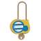 cadenas jaune 50mm d.4mm cle aleatoire|Catu-CATAL-240-J-Z