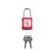 cadenas plastique rouge anse metal 6mm clé identique A4|Catu-CATPM-6-38-R-A4